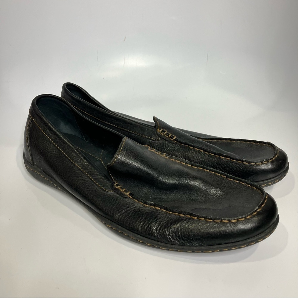 Born‎ black leather loafers size 14